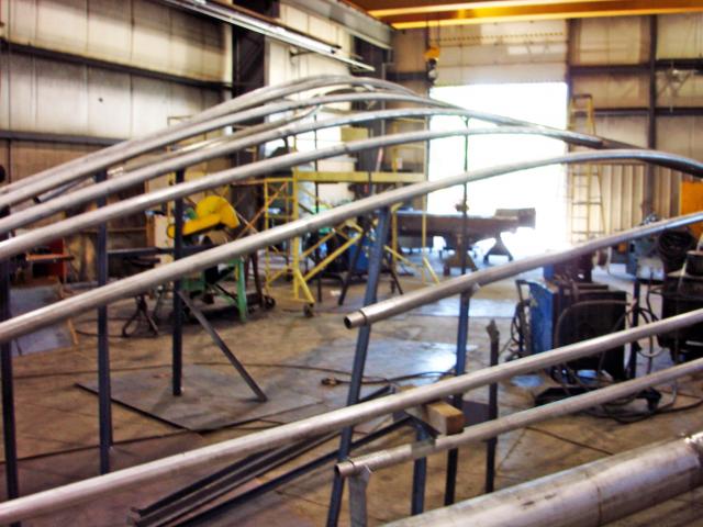 Progress of the fabrication of the Rafaga Unleashed project at Kubes Steel