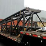 Sections Of Roller Coaster Track Loaded On A Truck For Shipping