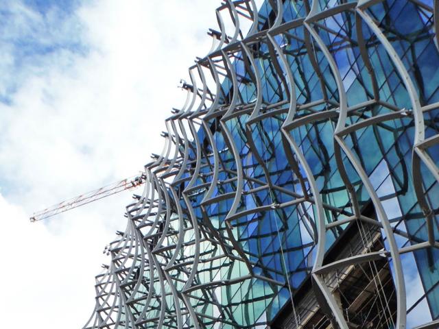 The USA Embassy In London, U.K. Exterior Feature Aluminum Framing Assembly Under Construction