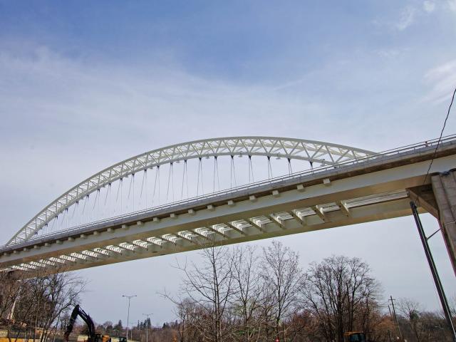 The Burgoyne Bridge In St. Catharines, Ontario, Canada Featuring Custom Rolled 30" Structural Pipe