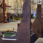 A Custom Fabricated Steel Holding Rack For Rolled Metal Manufacturing