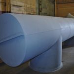 A Custom Fabricated Section Of Large Diameter Industrial Steel Ducting