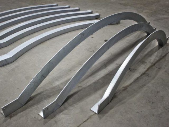 Galvanized Steel Lintels Of Various Lengths Are Lined Up