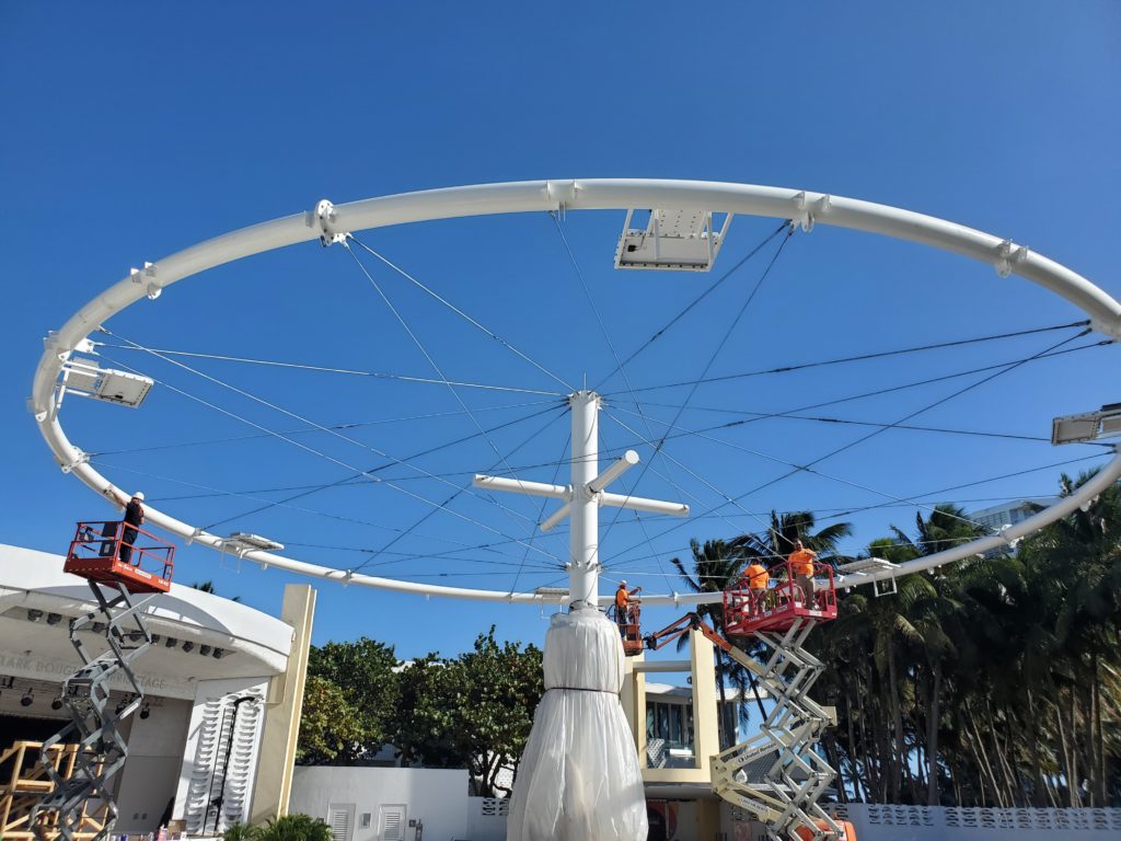 Kubes Steel North Beach Miami Bandshell Canopy Under Construction