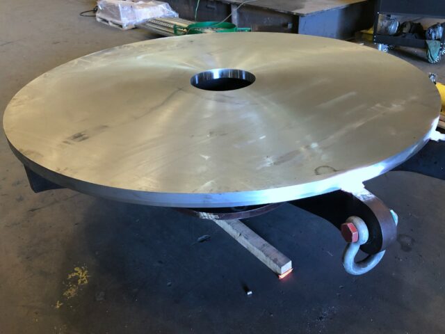 A Custom Fabricated Steel Support Pedestal With Connecting Base