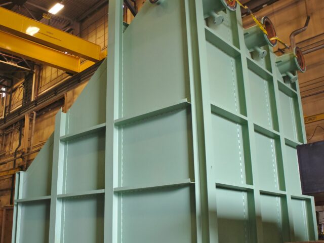 A Custom Fabricated Slurry Containment Unit Featuring Wear Resistant Carbide Lining Is Ready To Ship At Kubes Steel