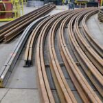 Sets Of Custom Curved Rail Sections For A Light Rail Transit (LRT) System