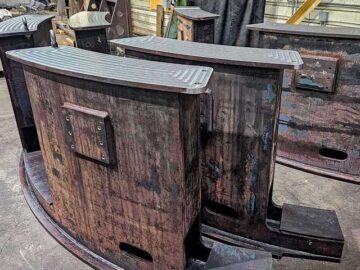 Custom Fabricated Support Sections Being Machined In A Workshop