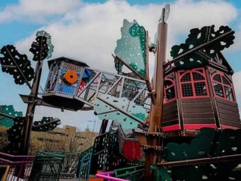 Tree Themed Playground Structure Featuring Custom Rolled Structural Sections By Kubes Steel